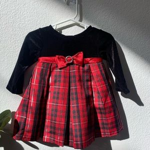 Girls red/ black formal dress size 9m
